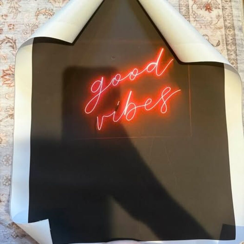 Good Vibes Neon Style Canvas Print